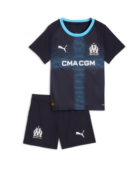 Billige Fotballdrakt Olympique de Marseille Replika Bortedraktsett Barn 2025-26 Kortermet (med bukser)